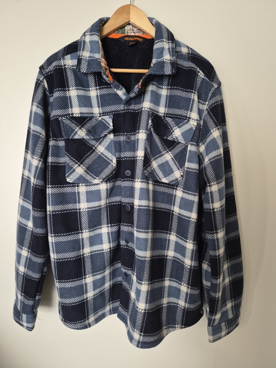 Realtree Other - Realtree Men’s XL Plaid Fleece-Lined Shirt Jacket Shacket Blue